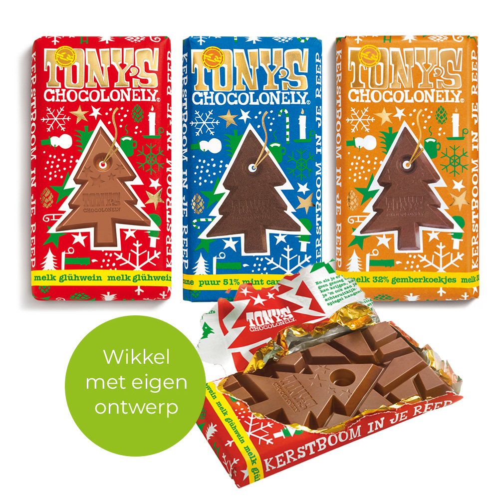 Tony's Chocolonely Christmas bar